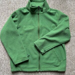 LLBean boys Green micro-grid textured Full-Zip Jacket